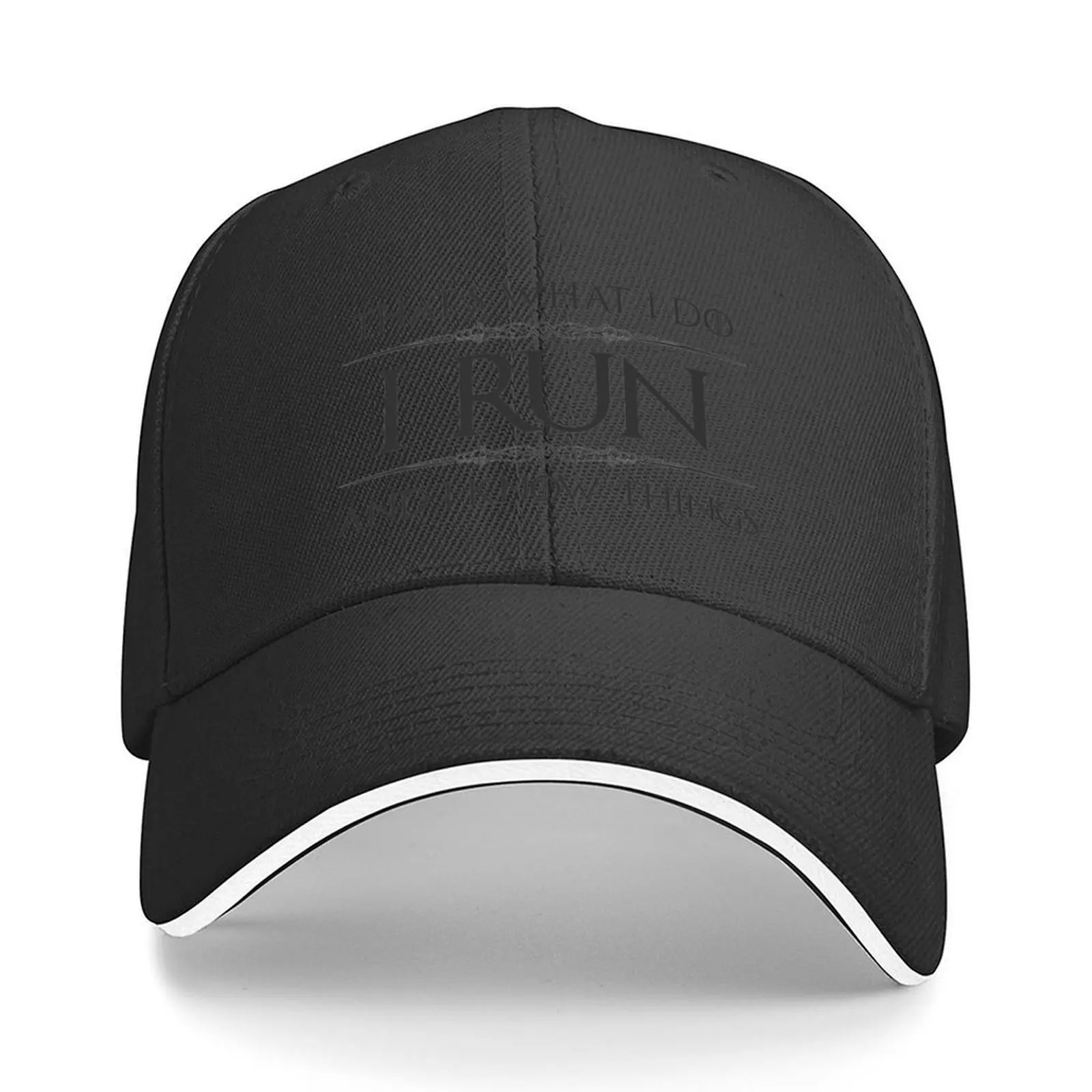 

Running Gifts for Runner & Jogger - I Run & I Know Things Funny Gift Ideas for Jogging Lovers Who Love Track Health Baseball Cap