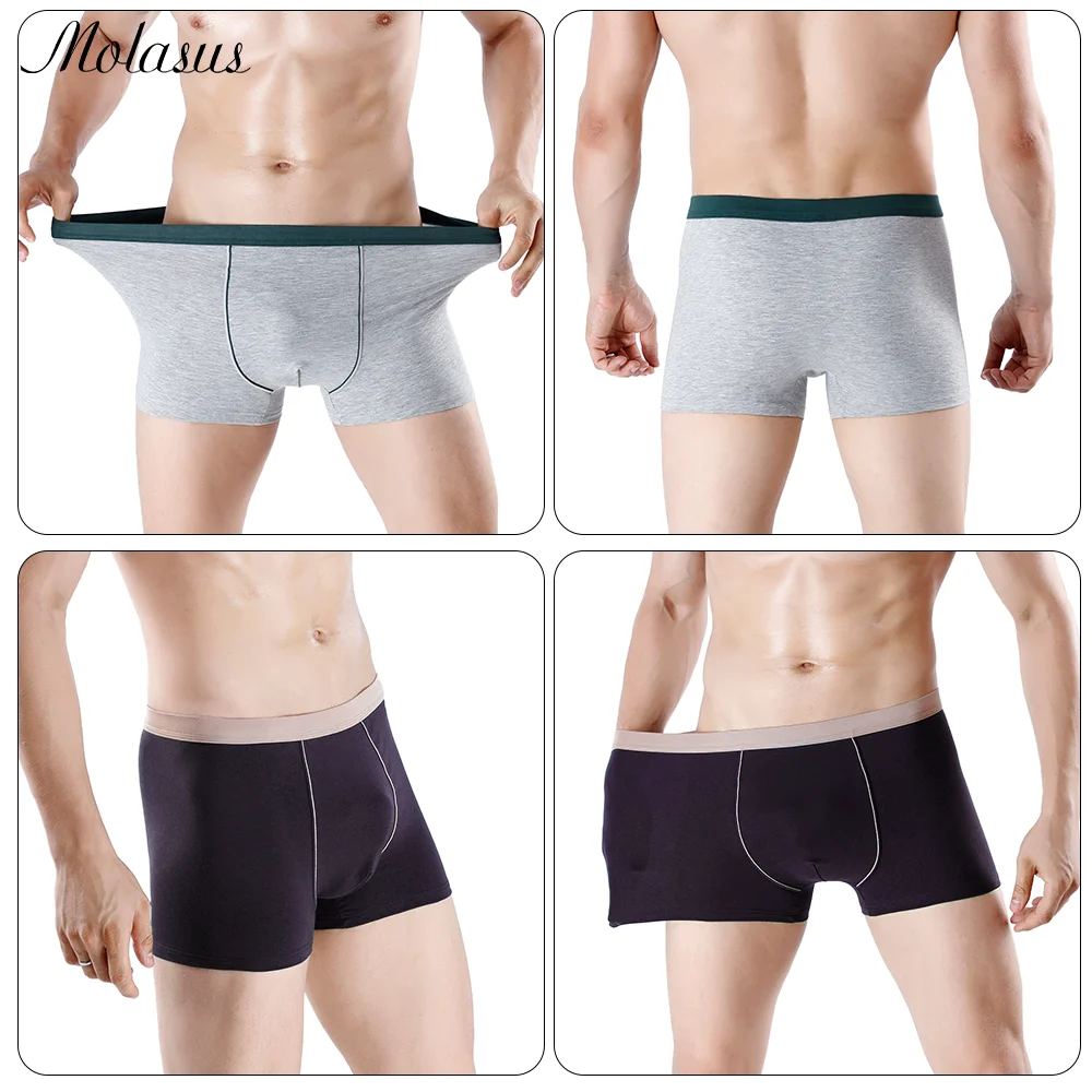 5pcs Cotton Boxer Shorts Men Underwear Soft Breathable Male Underpants for Men Homme Boxershorts Slips Sexy Thin Panties S-5XL