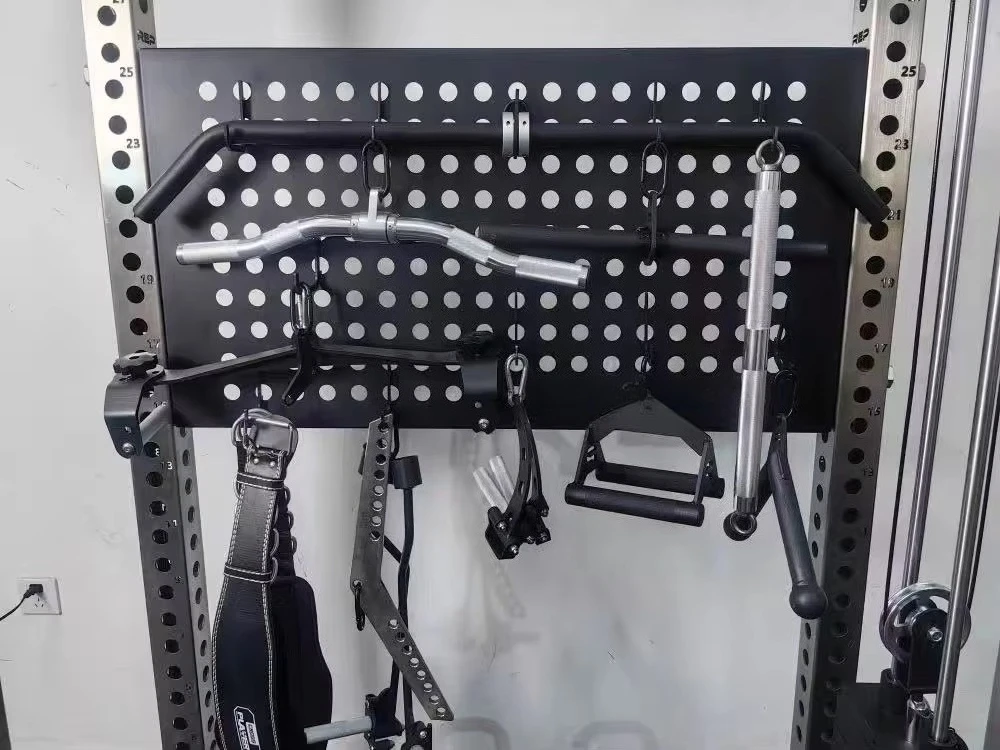 105cm Black Peg Boards Panels Tool Organizer Kit with Hooks for Power Rack with 10pcs Hooks