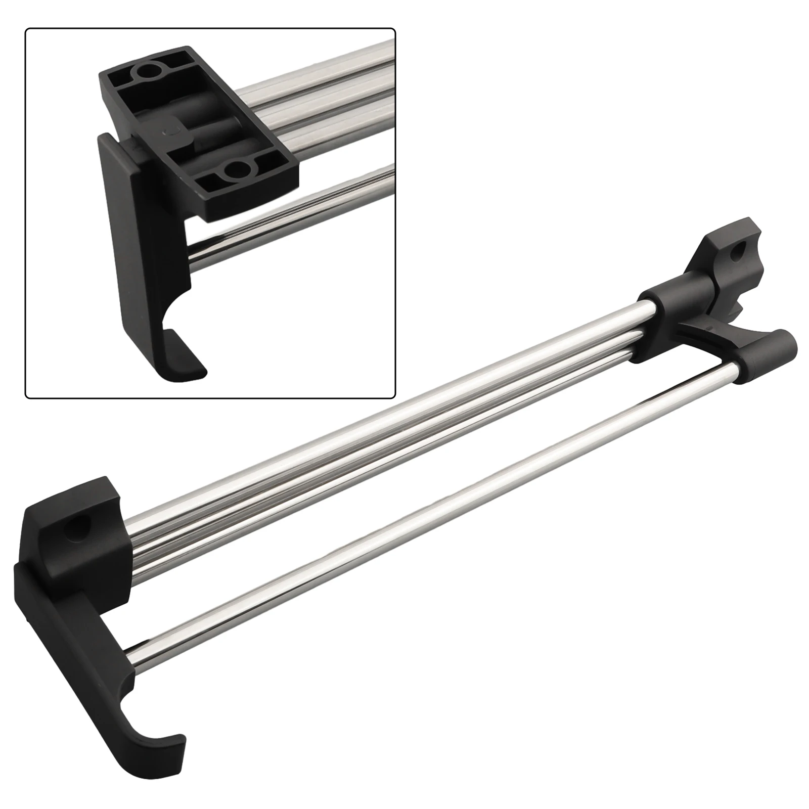 1pcs Retractable Top Mount Wardrobe Rail Clothes Hanger Stainless Steel Iron Towel Coat Racks Closet Rod 250/300mm 350mm 400mm