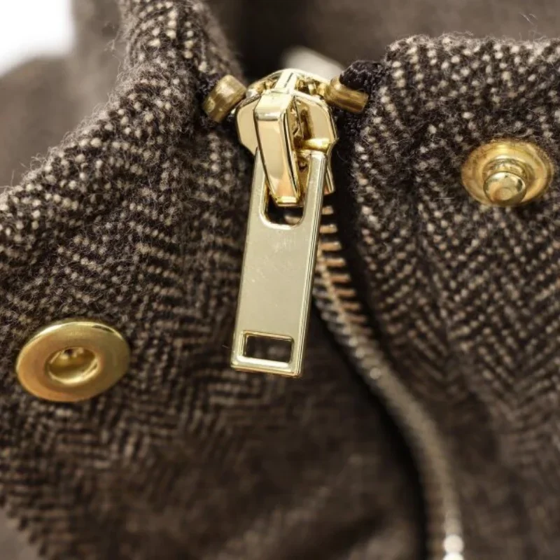 المرأة فضفاضة الوقوف طوق سترة دافئة الإناث أبلى بلوزات على الموضة معطف أسلوب بسيط الشارع الشهير مع جيب كبير