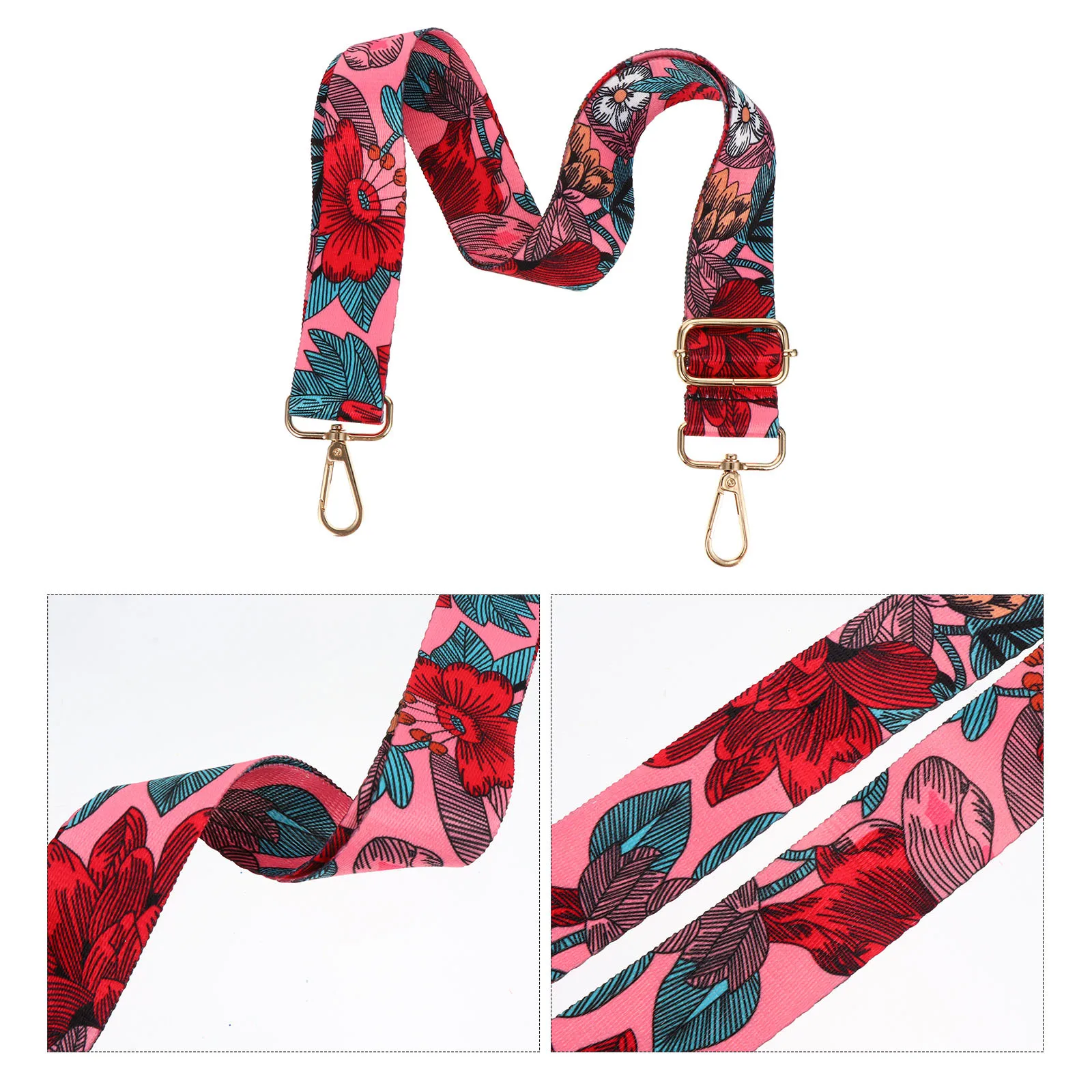 1 szt. Etniczna torba na ramię z długim paskiem, torba typu tote, zamienna torebka, torba crossbody, regulowany pasek do samodzielnego wykonania, przenośny pasek do gitary, wytrzymały