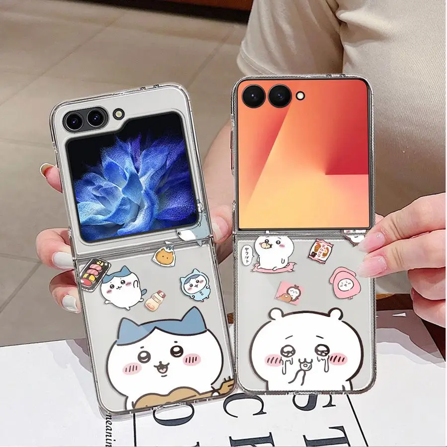 Case for Samsung Galaxy Z Flip 7 ZFlip3 ZFlip6 ZFlip7 FE Z Flip 6 5 4 3 ZFlip5 ZFlip4 Transparent Soft Phone Cover Japan Comics