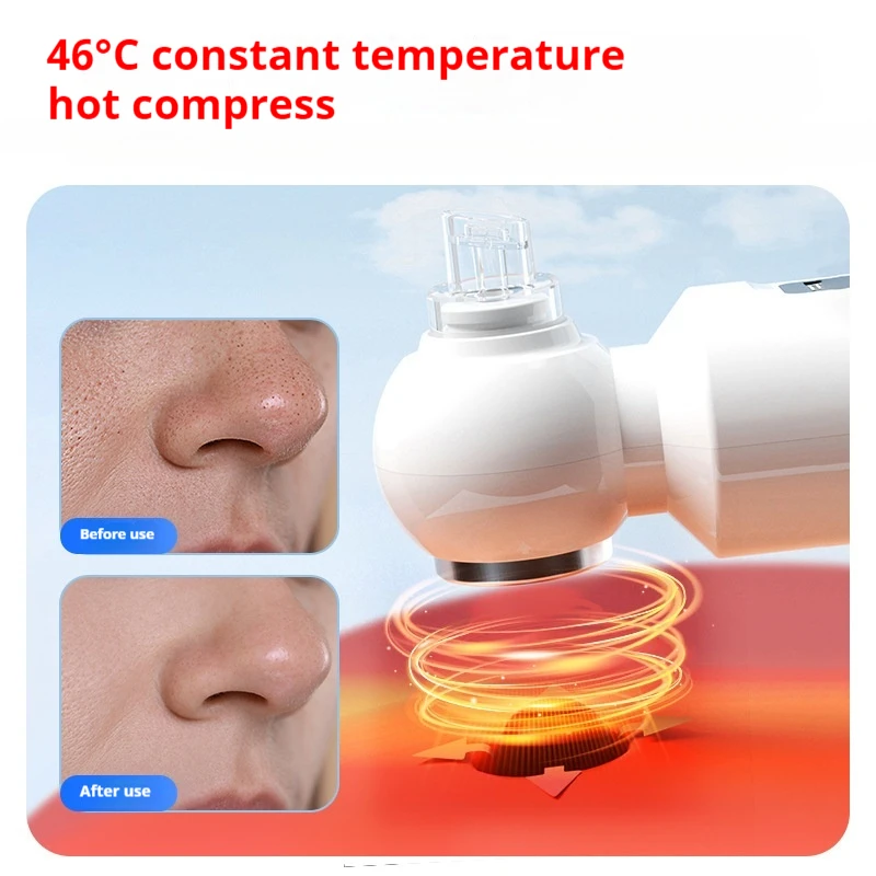 Skrobak do twarzy, nosa, masażer z gorącym kompresem, instrument do usuwania zaskórników i oczyszczania porów.