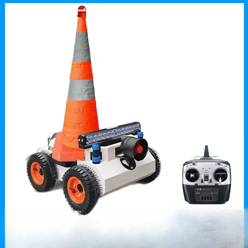 Intelligent safety cone robot chassis remote control trolley mobile reflective cone road traffic