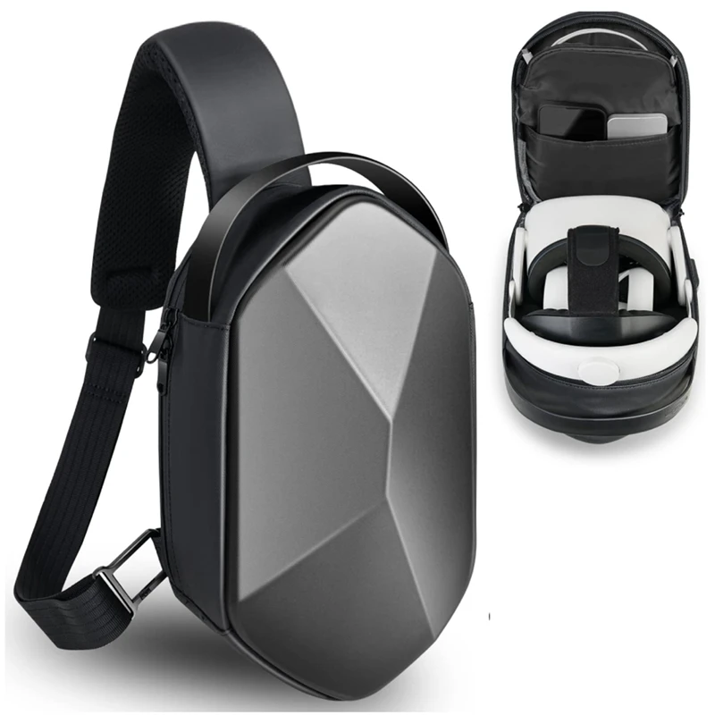 Hot-Carrying Case For Meta Quest 3 Elite Strap Hard Travel Storage Bag Crossbody Sling Backpack For Oculus Quest 2 Pico 4