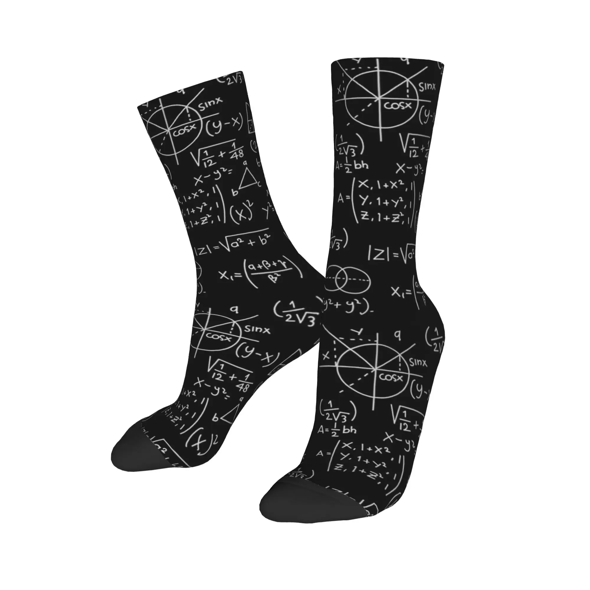 Math Formulas Blackboard School Geek Socks Spring  Stockings Harajuku Men Warm Soft Socks Graphic Outdoor Sports Anti Skid Socks