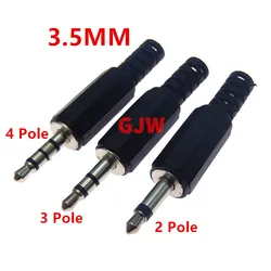 10 sztuk 3.5mm wtyczka RCA 2 3 4 biegunowe Mono Stereo Audio wideo podwójne wtyk Audio złącze przewodu kablowego słuchawkowe do gniazda słuchawkowego