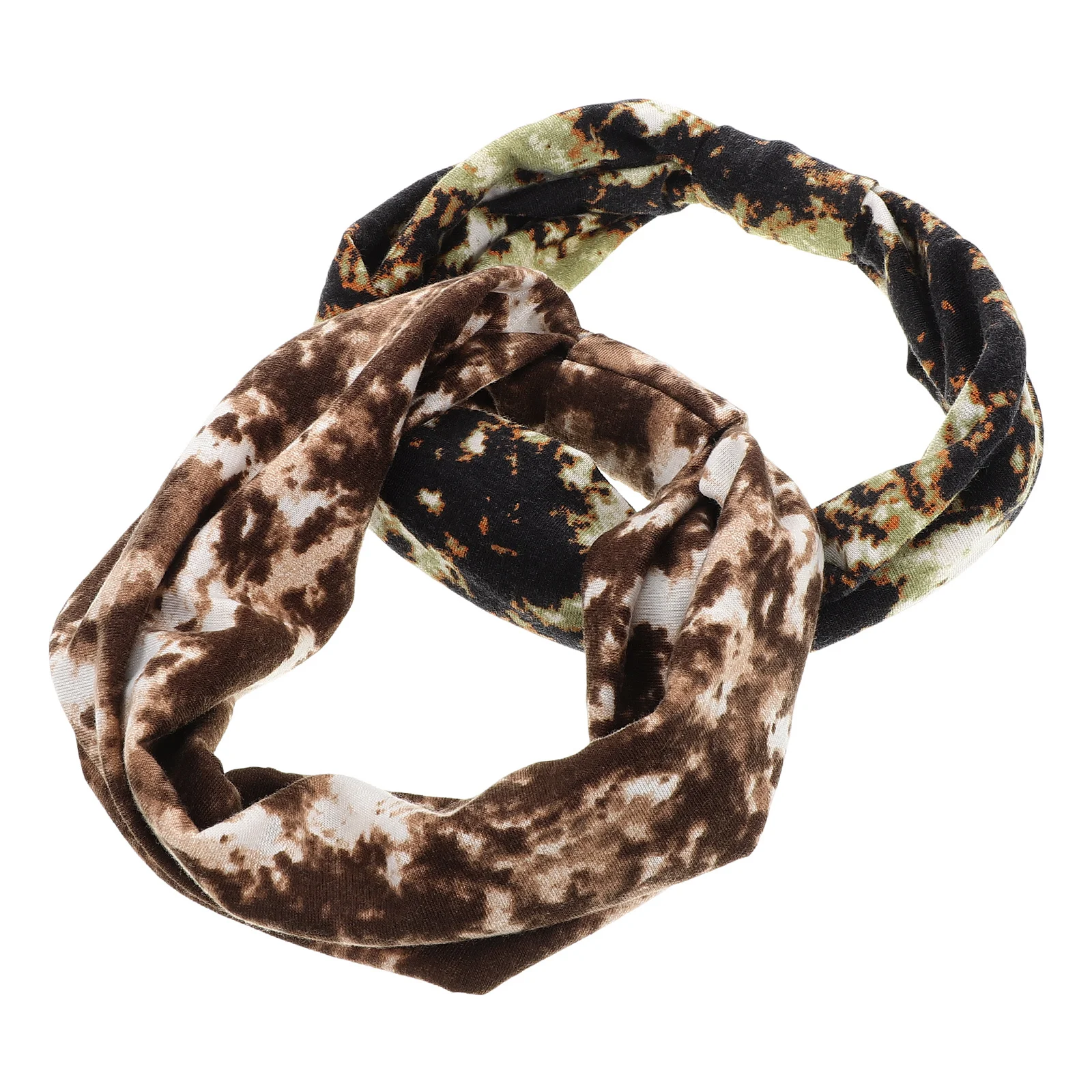 

2Pcs Elastic Yoga Sweatbands for Women Tie Dye Headband Non Slip Sport Headbands for Running Gym Fitness Activities Outdoor