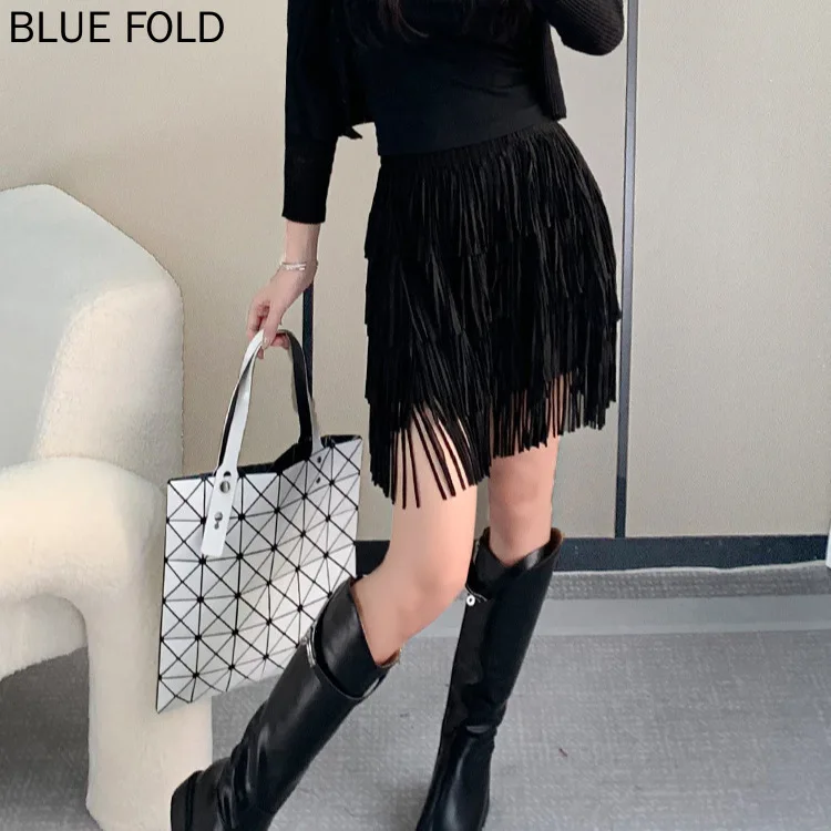 Miyake Pleated High-grade Tassel Short Skirt Temperament Commuting All-match Fashion A-line Skirt Female Autumn New Style