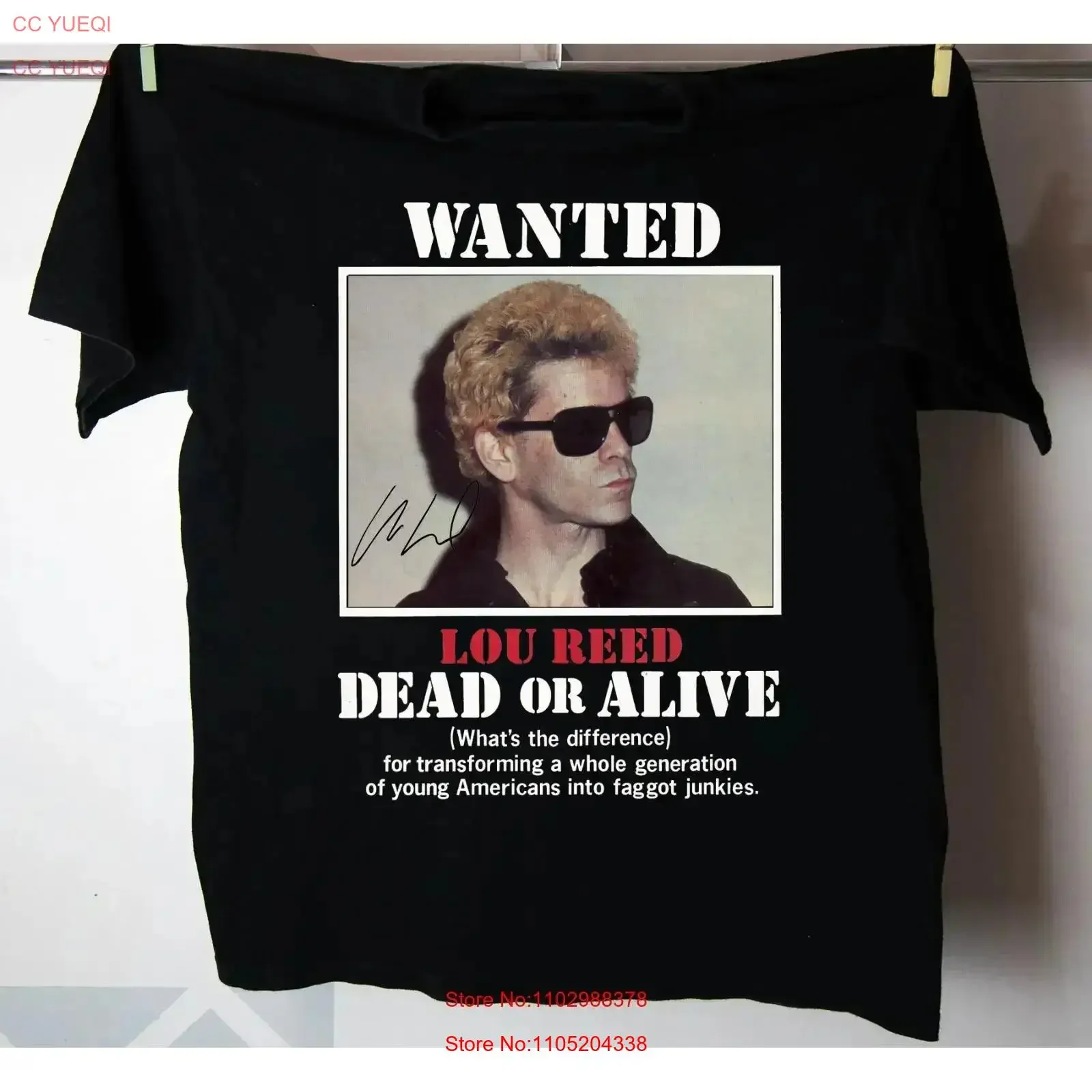 Lou Reed New Dead or Alive Signature T Shirt Classic Black S 5XL vintage Washed homme Breathable Versatile Comfortable vintage