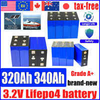 new A-class 3.2V 340Ah 320Ah 280Ah Lifepo4 rechargeable battery 8000 cycles DIY 12V 24V 48V RV EV boat golf solar camping