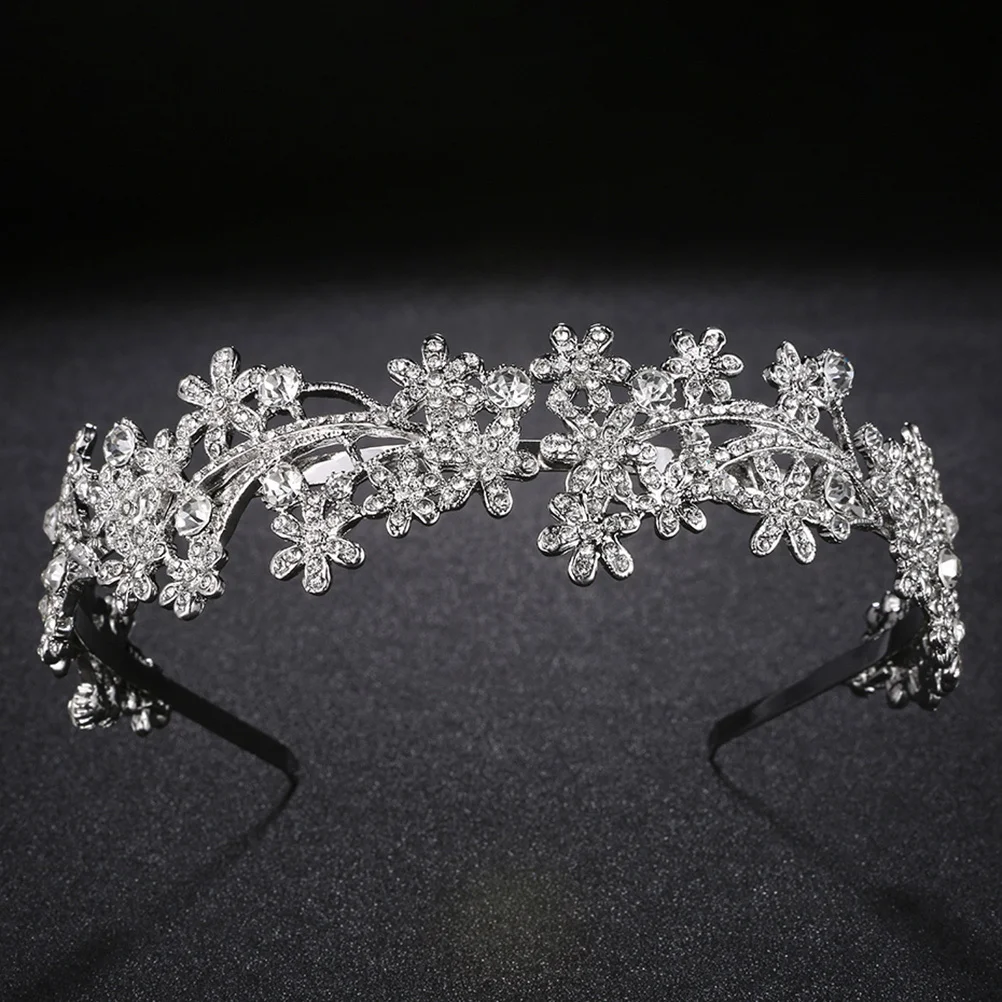 

Vintage Hair Hoop Rhinestone Headpiece For Women Girls Lightweight Wedding Party Banquet Daily Wear Sparkling Hair Decoration