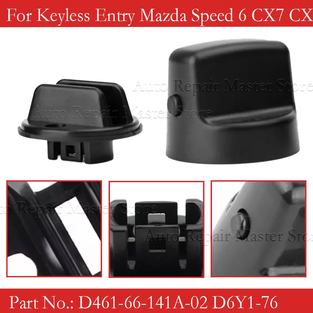 Ignition Key Knob Push Turn Switch Key Ignition Knob Set For Mazda Speed6 2006-07 CX-7 CX-9 2007-12 D461-66-141A-02  D6Y1-76-142