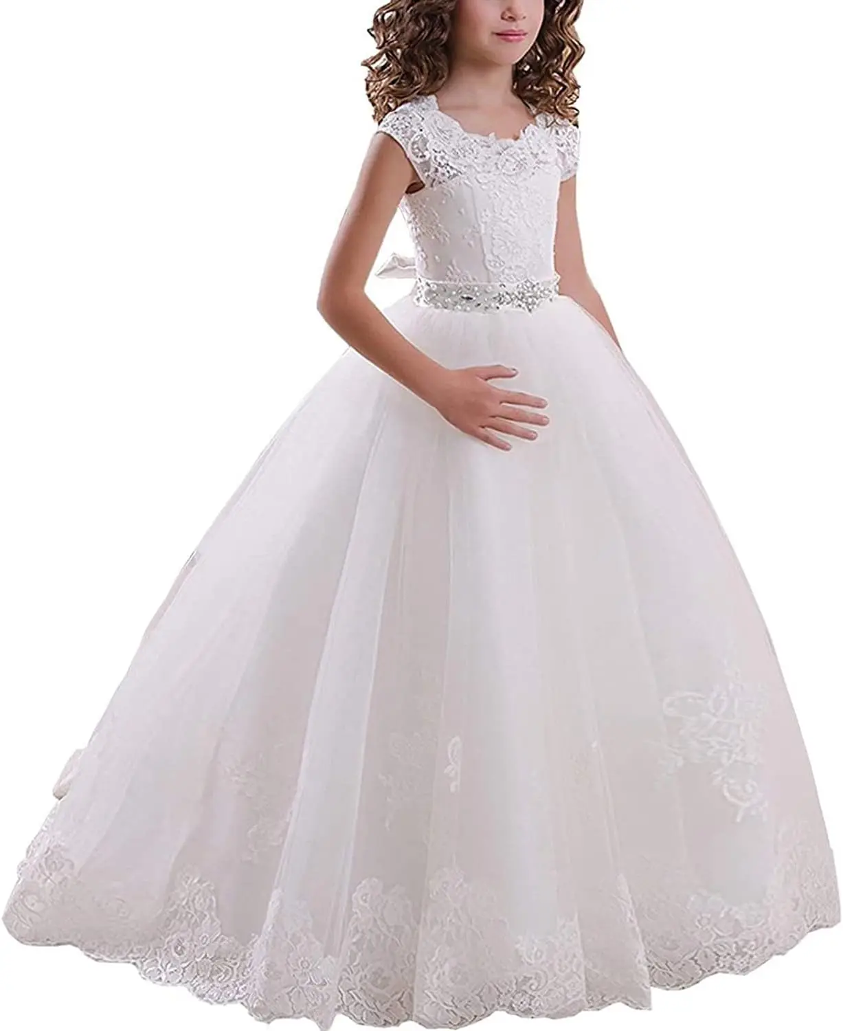 communion-dress-flower-girl-dress-wedding-lace-sticks-sparkling-lace-princess-birthday-ball-dress-girls'-formal-occasion-dress
