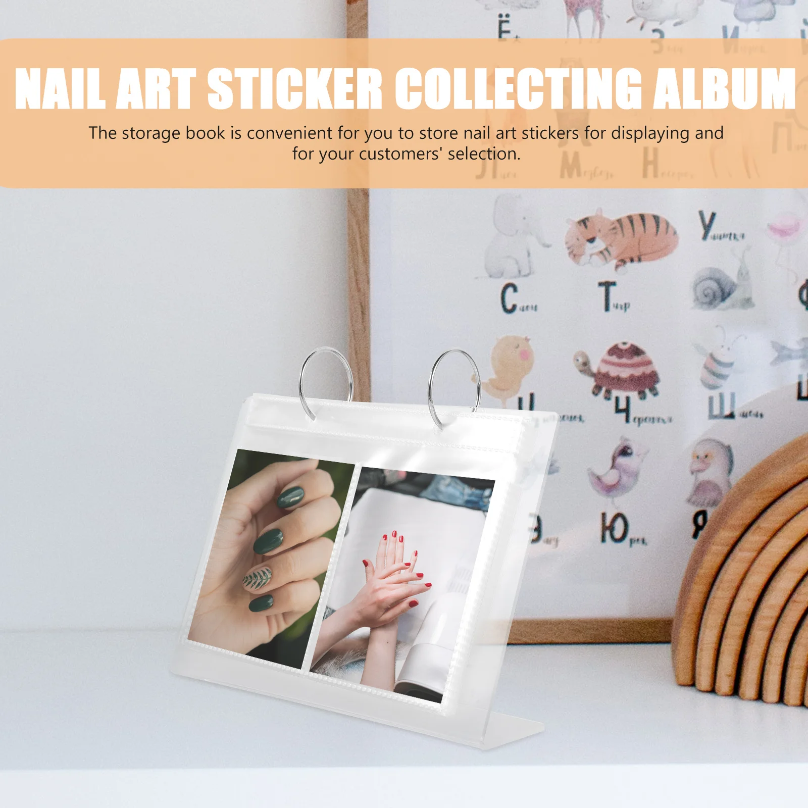 

Sturdy Art Storage Book Large Capacity Durable Display Album For Nail Decals Organizing Sticker Collecting Home Salon Use Empty