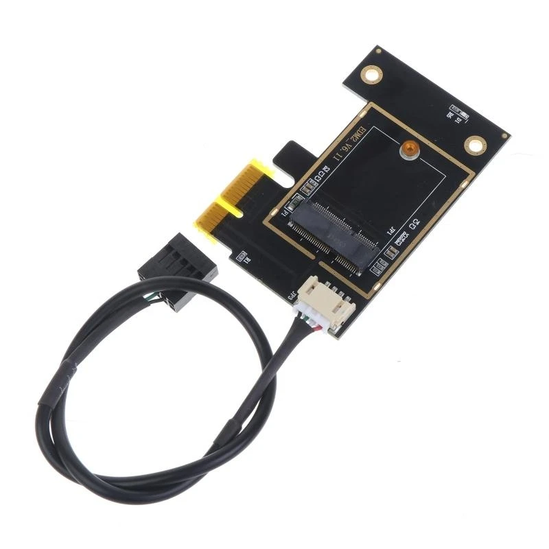 M.2 Wifi 어댑터 M2 NGFF Key A E - PCI Express PCI-E 1X NGFF 지원 2230 무선 네트워크 카드 (AX200 9260AC 8265AC 호환)