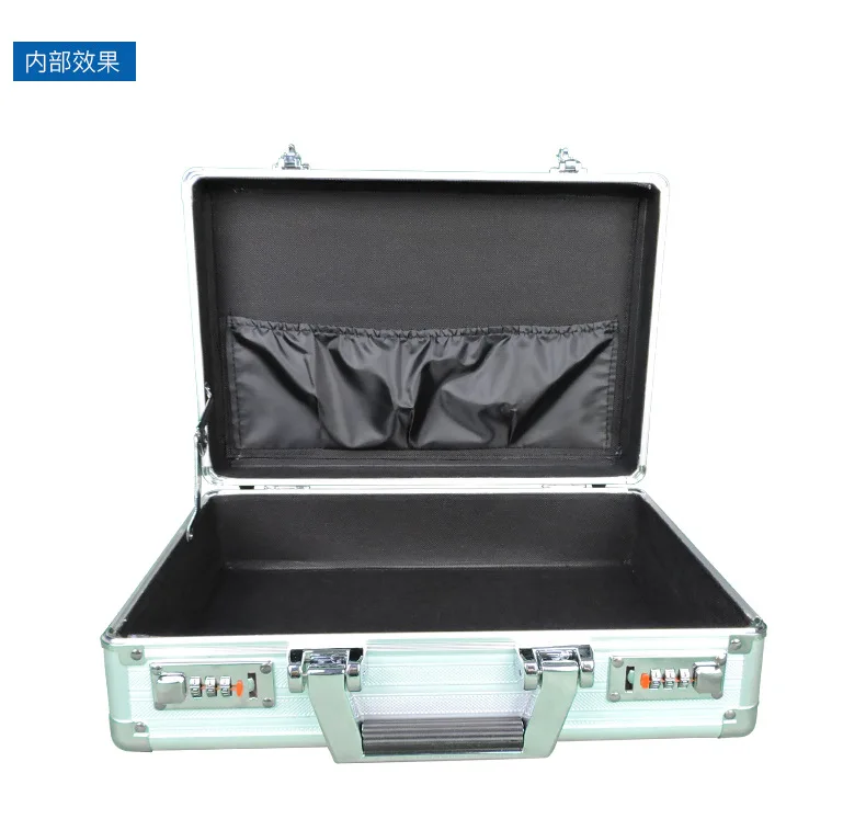 Portable Aluminum Alloy Combination Lock Safe Box, Mini Money Safe with Document Storage and Data Sorting secret box