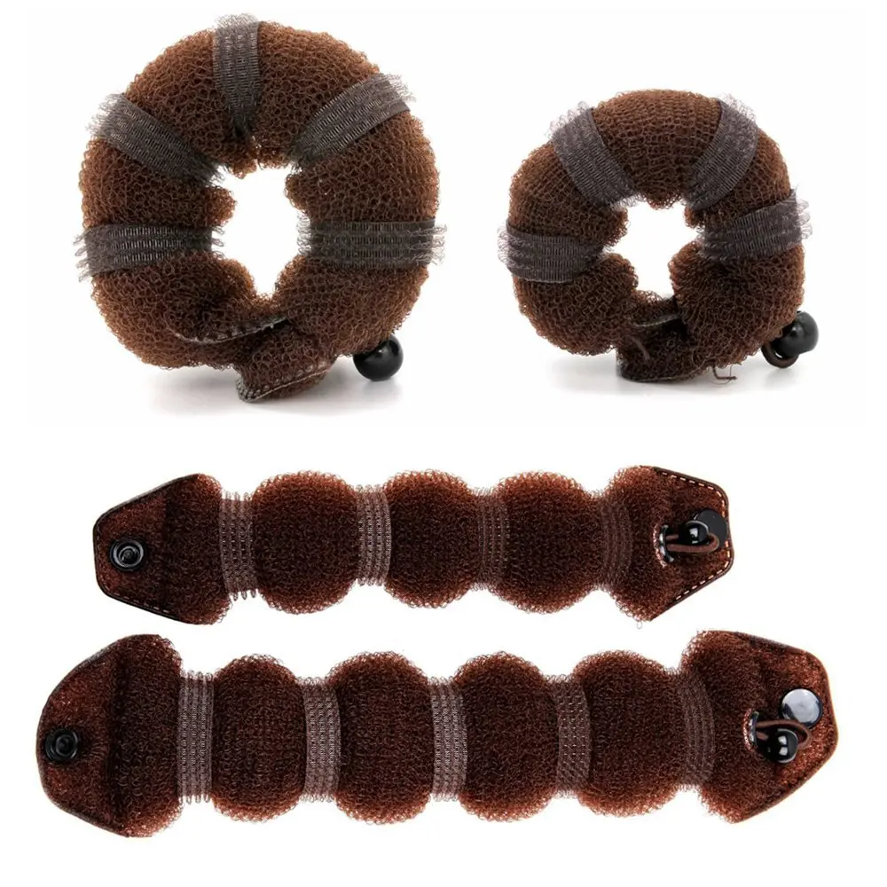 2PCS Hair Bun Maker Donut Magic Foam Sponge Easy Big Ring Former Hair Styling Tools Accessories For Girls Hair Donut Braider