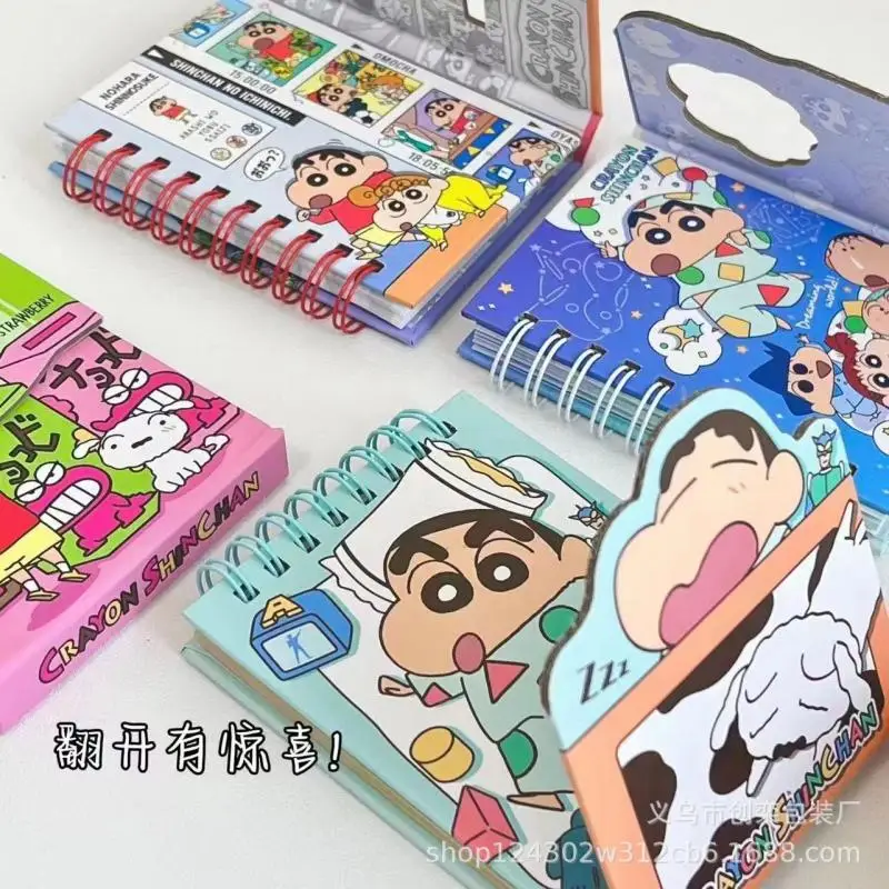 

Crayon Shin-chan Cartoon Magnetic Suction Notepad Notebook Notepad Coil Book Adorkable Stationery Hand Ledger Birthday Gifts