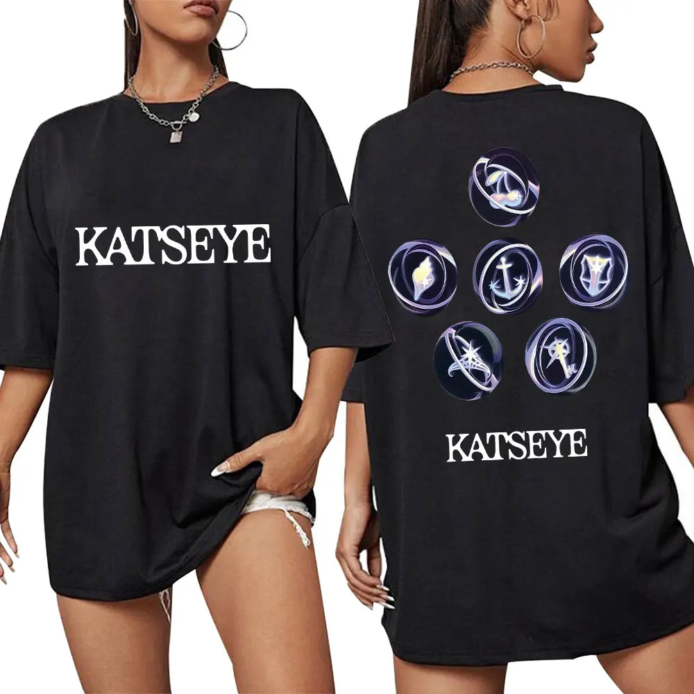 

Limted Kpop Katseye Graphic T Shirt Fashion Men Women High Quality T-shirts Oversized Cotton Casual Classic T-shirt Streetwear