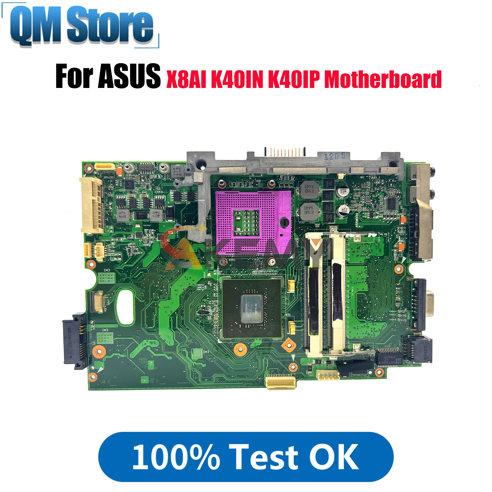 

K40IN Laptop Motherboard For ASUS K40ID K40IN K40IJ X8AI K40IE K40I Notebook Mainboard 100% tests OK fast shipping Top quality