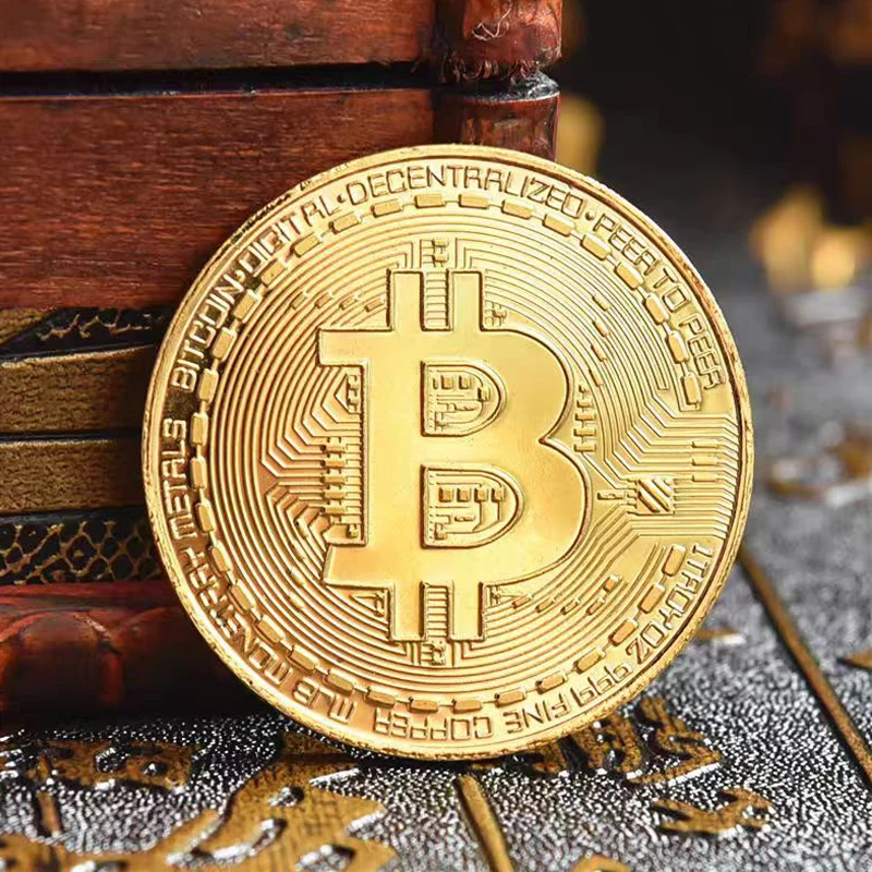 

Creative Idea Bitcoin Coin Gold And Silver Size 40MM Play Money for Kids And Adults Commemorative Bit BTC Art Collection Gifts
