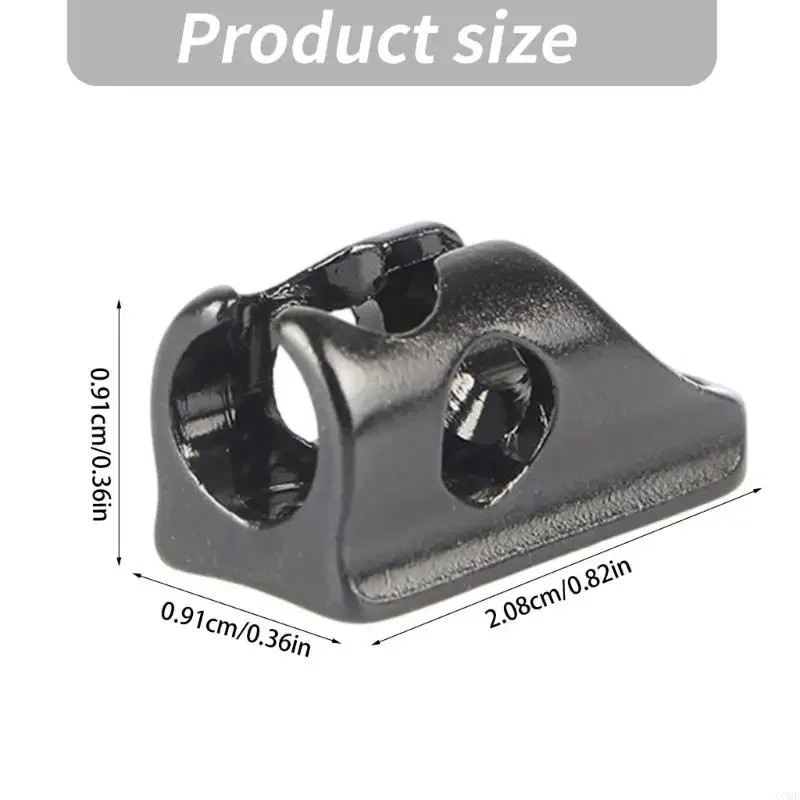 Bike Cable Routing Component Bicycles Frame Cable Stopper Holder Single Black Aluminum Stop with Integrated Mounting Openings