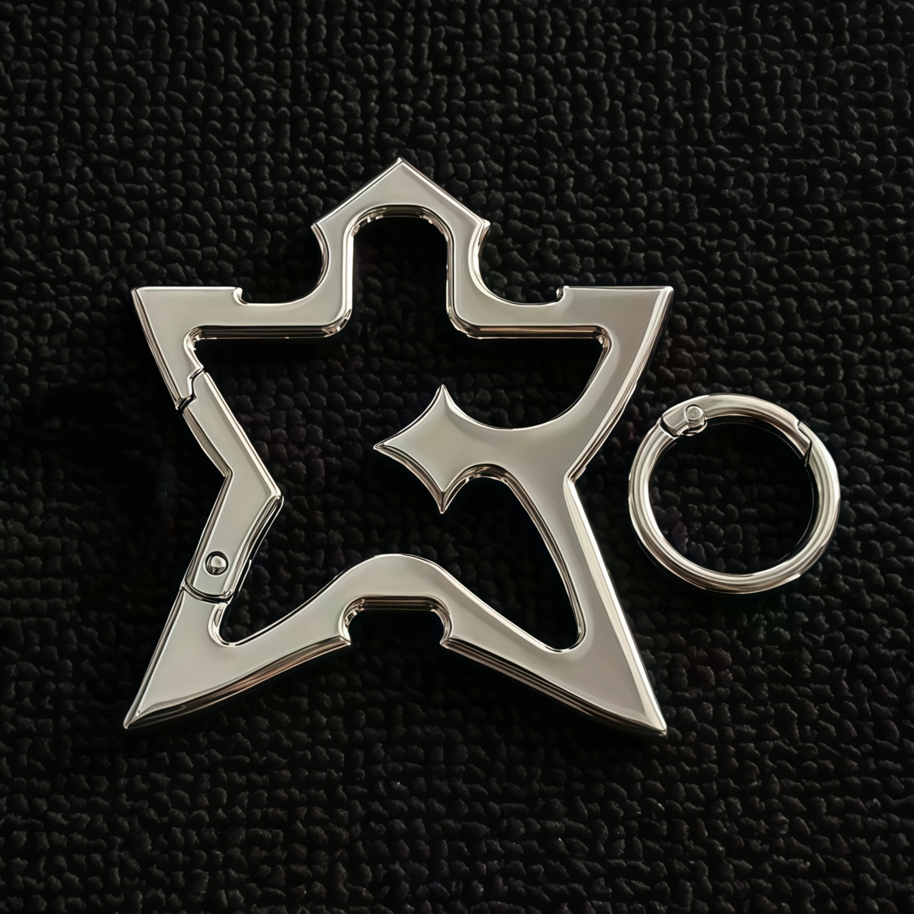 Star-shaped Metal Keychain A Stylish Niche and High-Texture Accessory That Serves as a Bag Charm and a Waist Accessory for Outfi