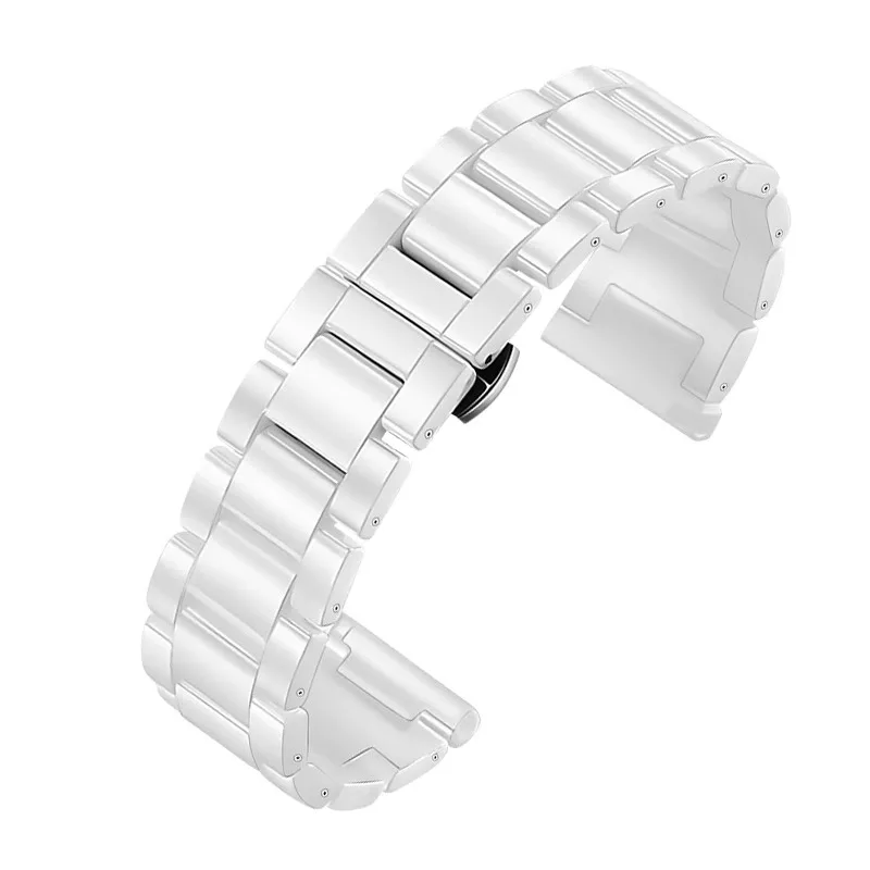 Ceramic watch strap For HUAWEI watch4/4Pro GT2 GT3 GT4 GT5 PRO 41 42 43 46mm dial white black silver gold rose gold watchband