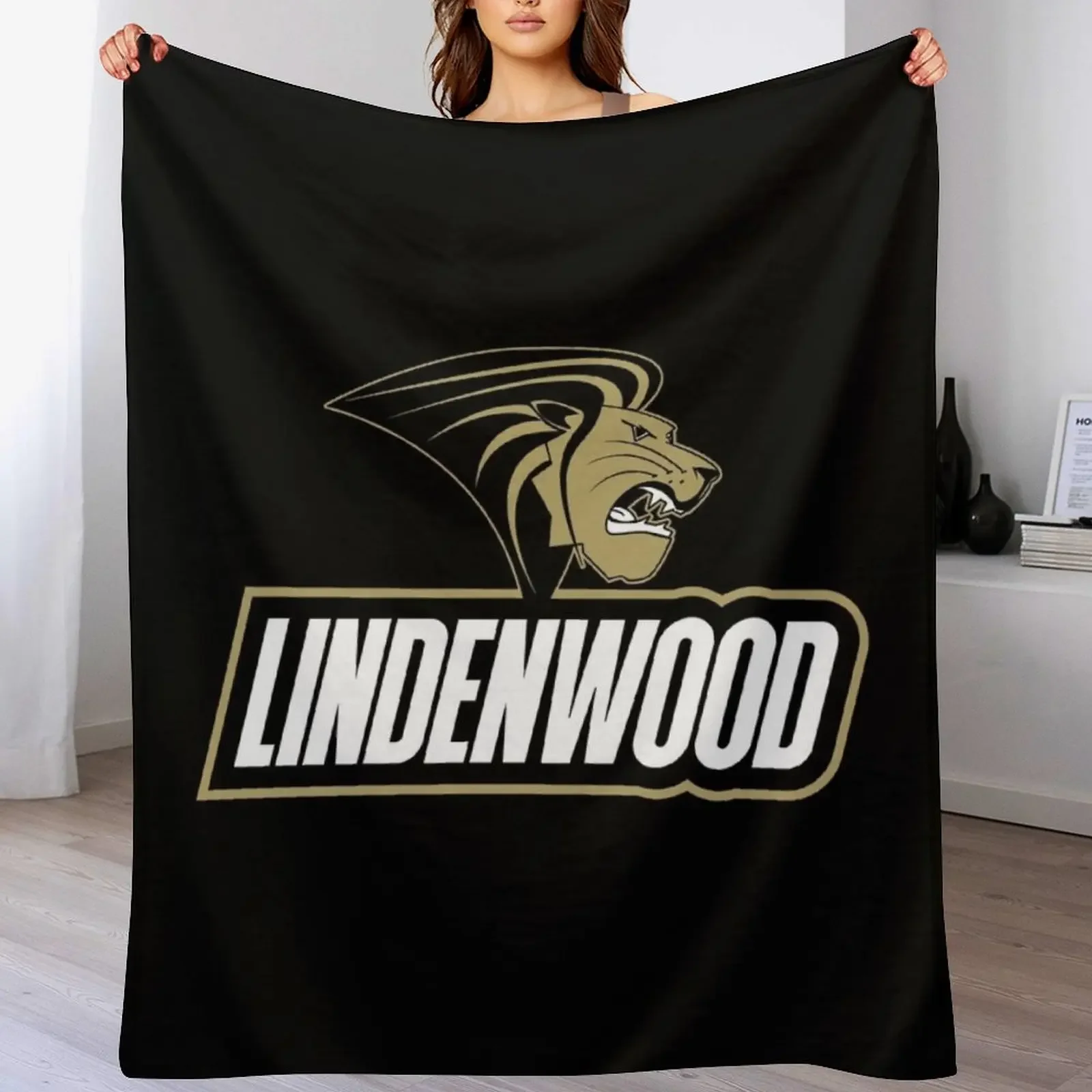 

Lindenwood University Throw Blanket Soft Plush Plaid Luxury Brand warm winter Flannel Blankets