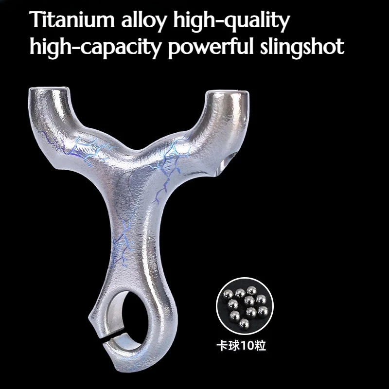 

NEW Titanium Alloy Third-generation Top-mounted Flat-bottomed Slingshot for High-precision Great Power Outdoor Hunting Tools