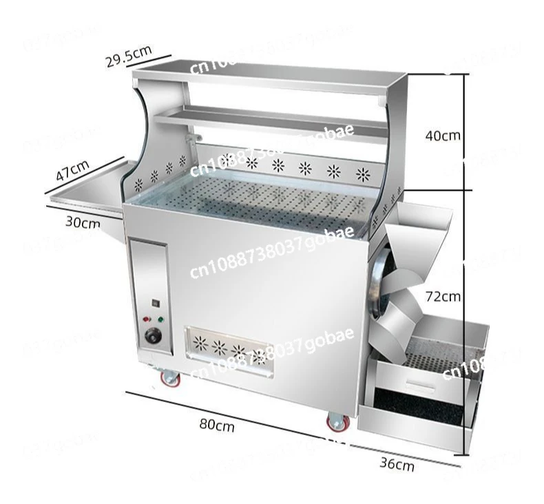 

Commercial gas small frying machine multi-functional electric frying chestnut machine stall