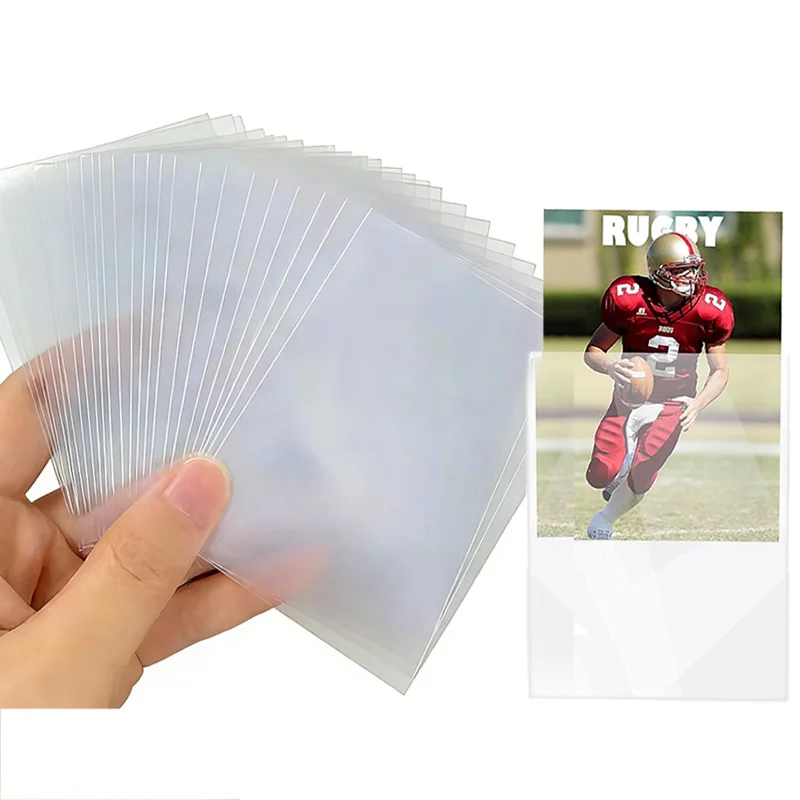 1/2 Pack Clear Card Sleeves Transparent Plastic Trading Card Protectors Soft Fit Waterproof Dustproof Holder for Sports Game TMZ