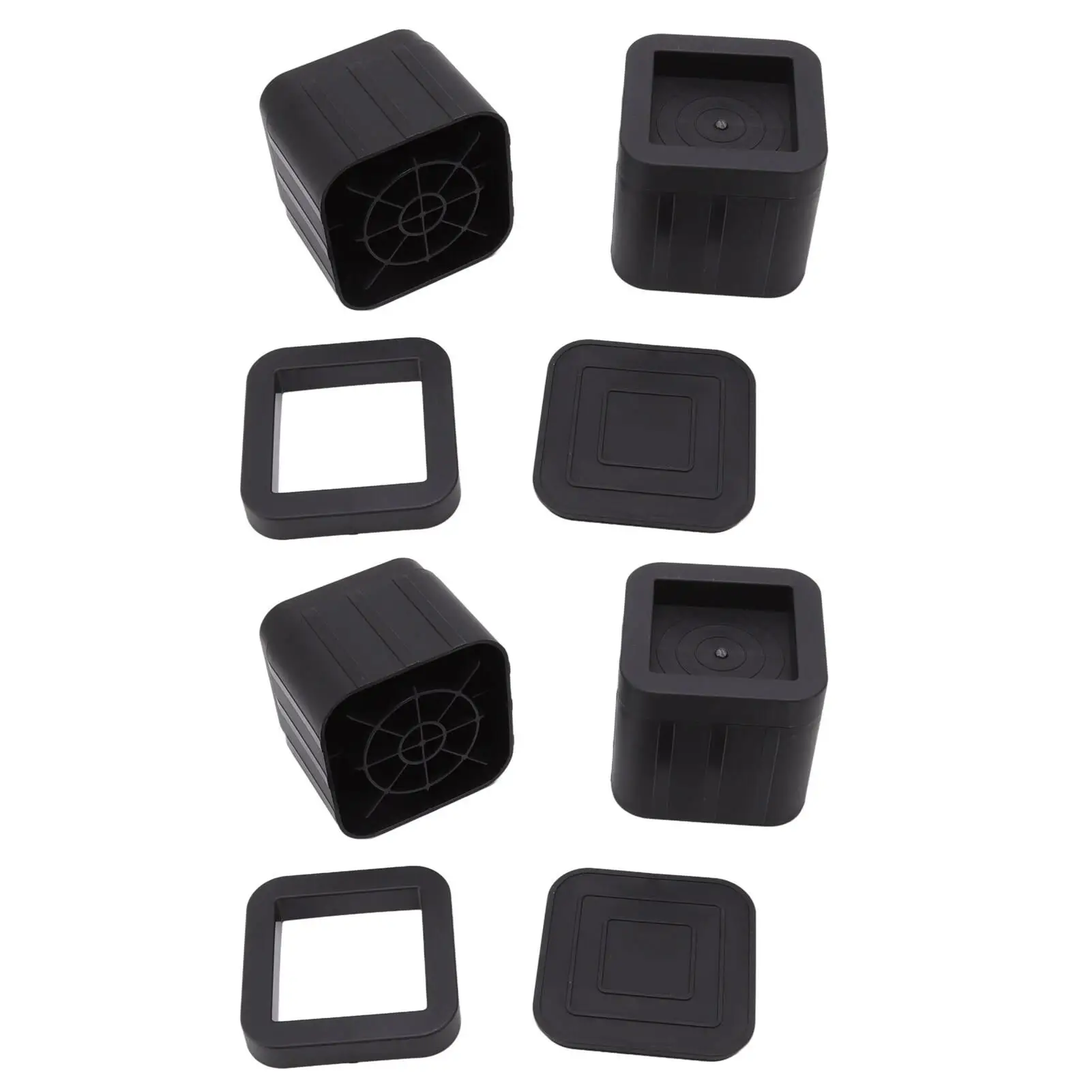 Chair Leg Risers - Black Height Boosters for Sofas & Furniture