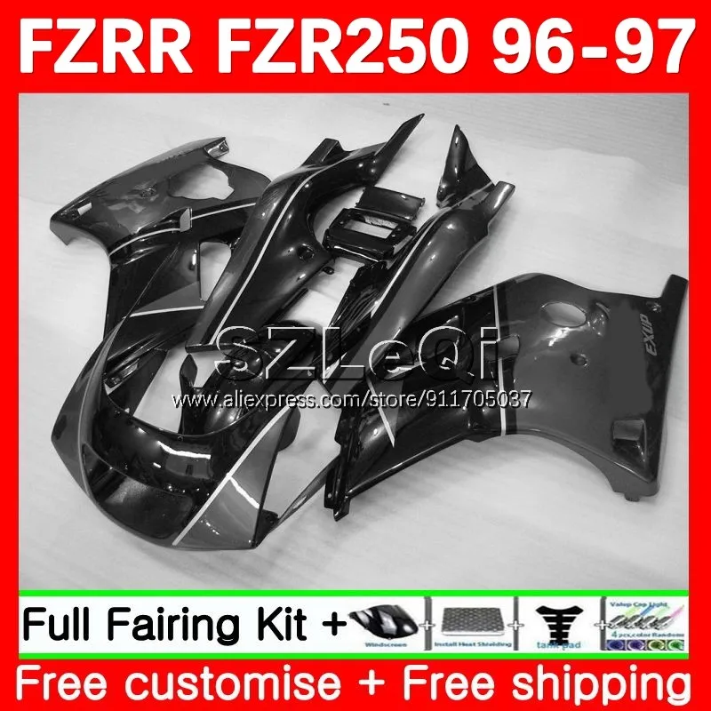 FZR250RR For YAMAHA FZR250R FZRR FZR 250 250R FZR250 R RR 94 95 96 97 151No.87 FZR-250 1994 1995 1996 Black grey 1997 Fairing