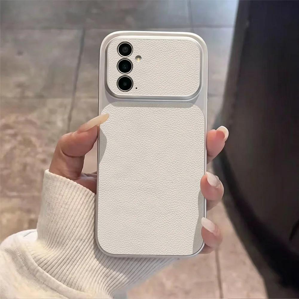 Lychee Leather Texture Phone Case For Samsung A56 5G A57 A16 A37 A17 A07 A06 A26 A54 A55 A35 A34 A27 S24 FE S25 S26 Ultra Cover