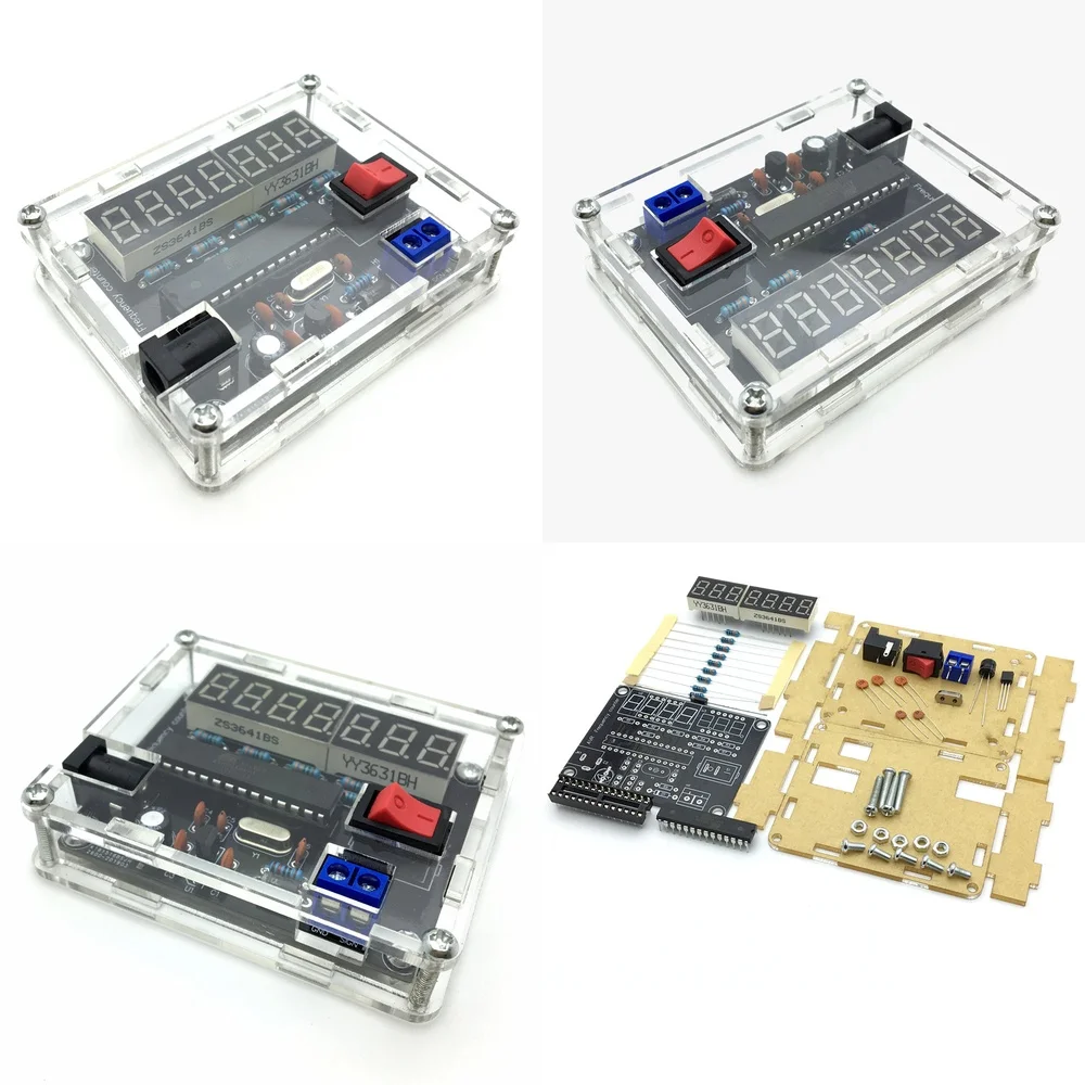

AVR Frequency Counter Kit DIY Assembly 0.45Hz to 10MHz with Enclosure for Arduino AVR Microcontroller for ATmega328P for