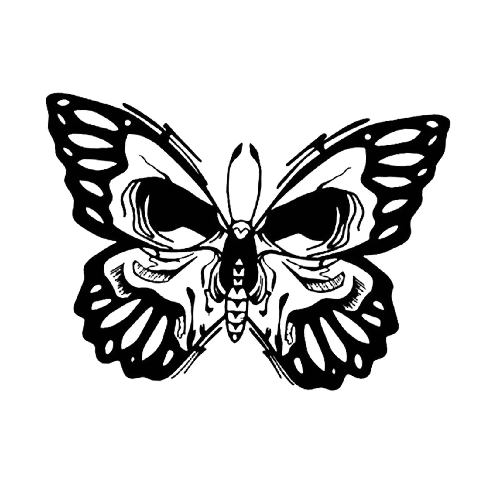 Metal Wall Silhouette Sculpture Butterfly Shape Hanging Art Statement Piece Easy to Hang for Gift Givers, Bedroom, Porch, Garden