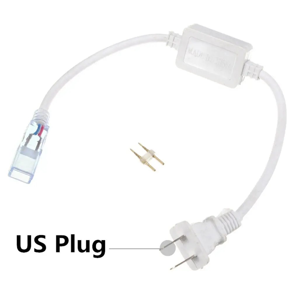 Hot 5050 EU 2 Pin Plug AC220V US Luci Illuminazione a LED Striscia LED Barra luminosa a striscia LED