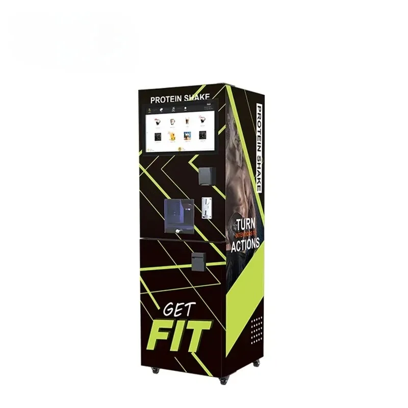 

Индивидуальный высококачественный торговый автомат для коммерческого тренажерного зала с протеиновым коктейлем, диспенсер для чашек для кофе и протеинового порошка, премиальный источник