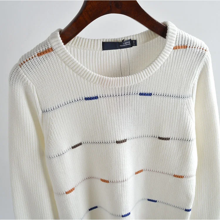 فضفاض المرأة محبوك سترة جولة Ne البلوز قاعدة طبقة أعلى اللون بلو كلية Sle العصرية الخريف الشتاء وصول جديد #5