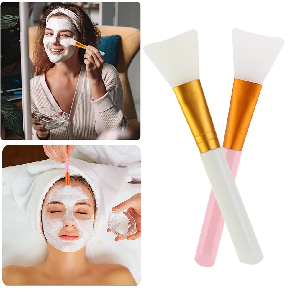 ชุดแปรงทำความสะอาดหน้าซิลิโคน 5 ชิ้น แปรงขัดสองหัว สำหรับทามาส์กหน้า อุปกรณ์ดูแลผิวหน้าเพื่อความงาม