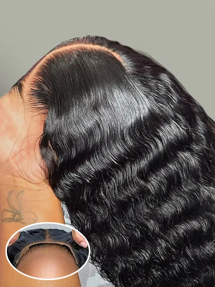 Hochwertige vietnamesische Perücke ohne Kleber, vorgeschnitten, kleberlos, Echthaar, sofort tragbar, burmesische Kinky Curly HD Lace Wig, 13x6 Echthaar Wet and Wavy Water Wave Lace Frontal Perücken,