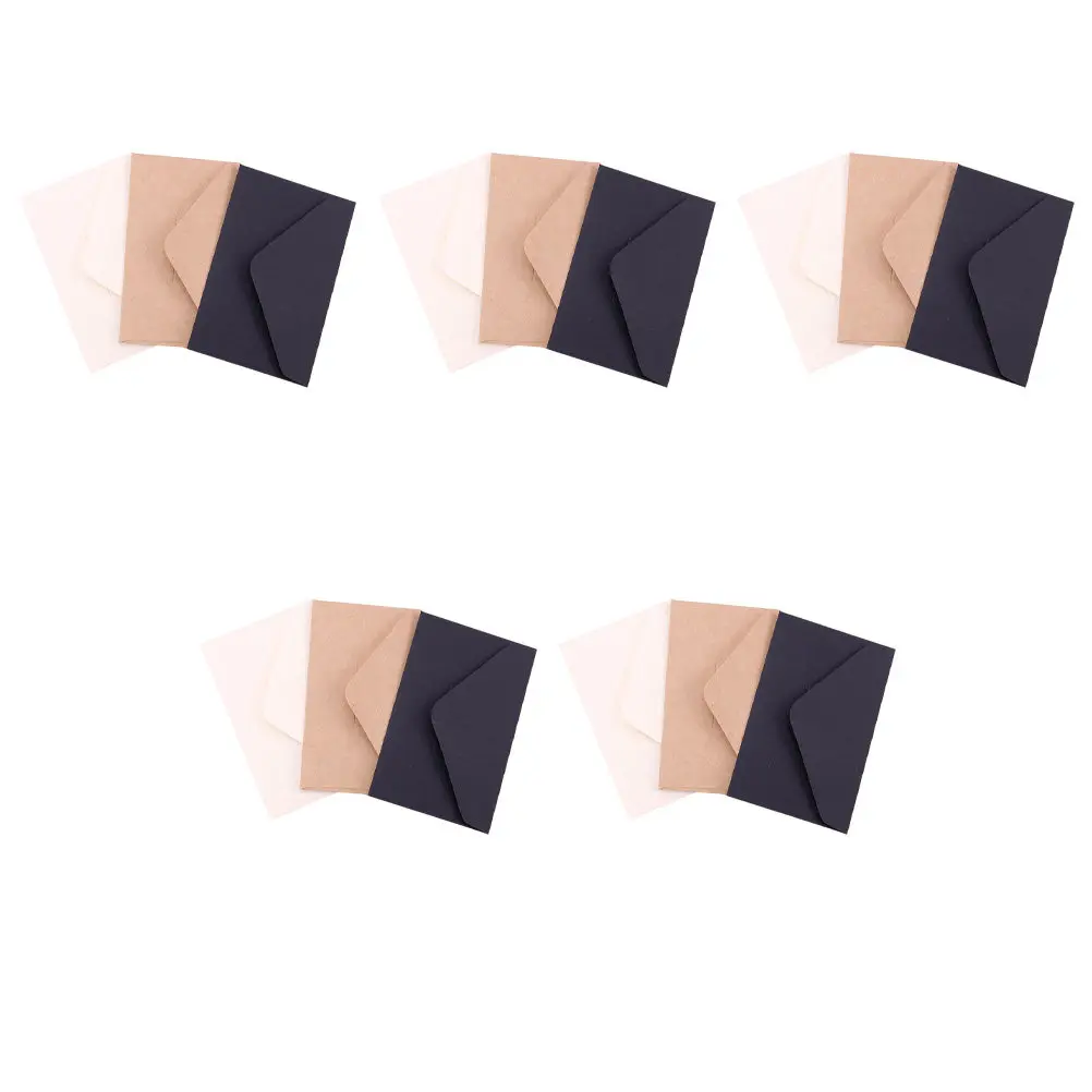

30Pcs Mini Envelopes Retro Kraft Paper Letter Holders for Greeting Cards Personal Notes Festival Gift Customization