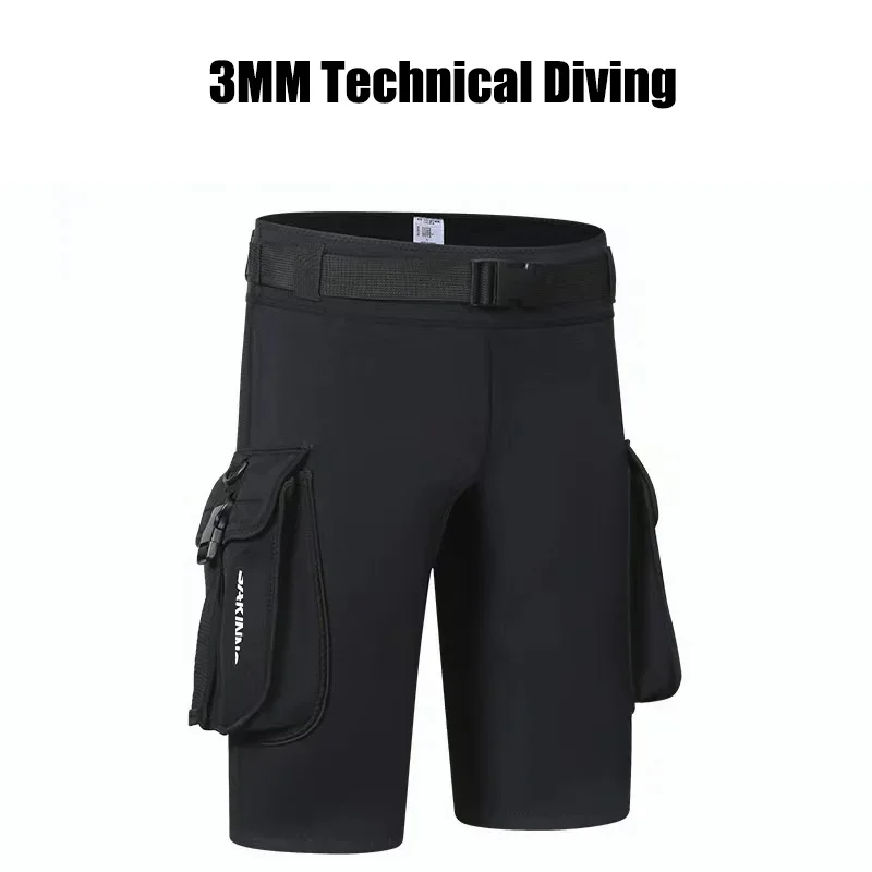 

3MM Technical Diving Shorts Snorkeling Beach Canvas Rowing Surfing Pants Storage Diving Storage Men's and Women's Neutral Beach