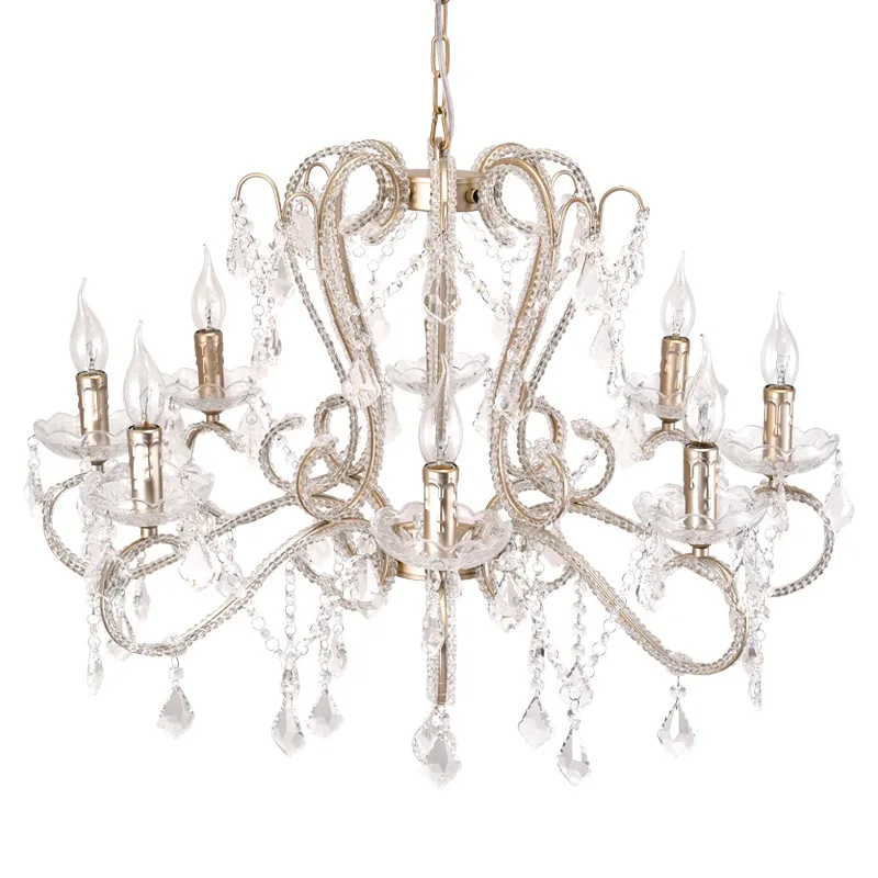 

American crystal living room, bedroom, dining room, study, atmospheric luxury French chandelier