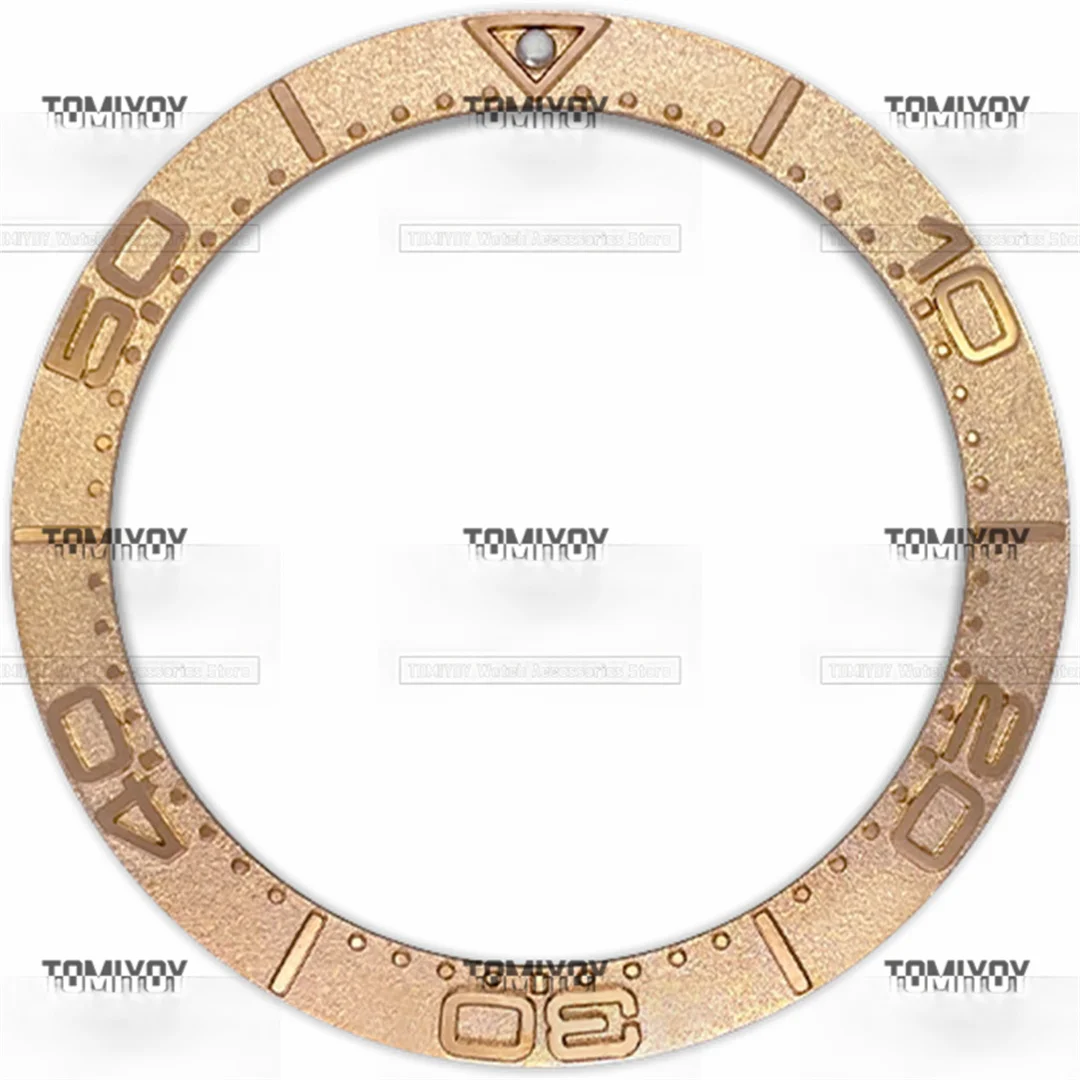 Bisel inclinado convexo de acero inoxidable para relojes mecánicos para hombres, 38mm, oro, plata, negro, oro rosa, apto para la serie Omega HaiMa300