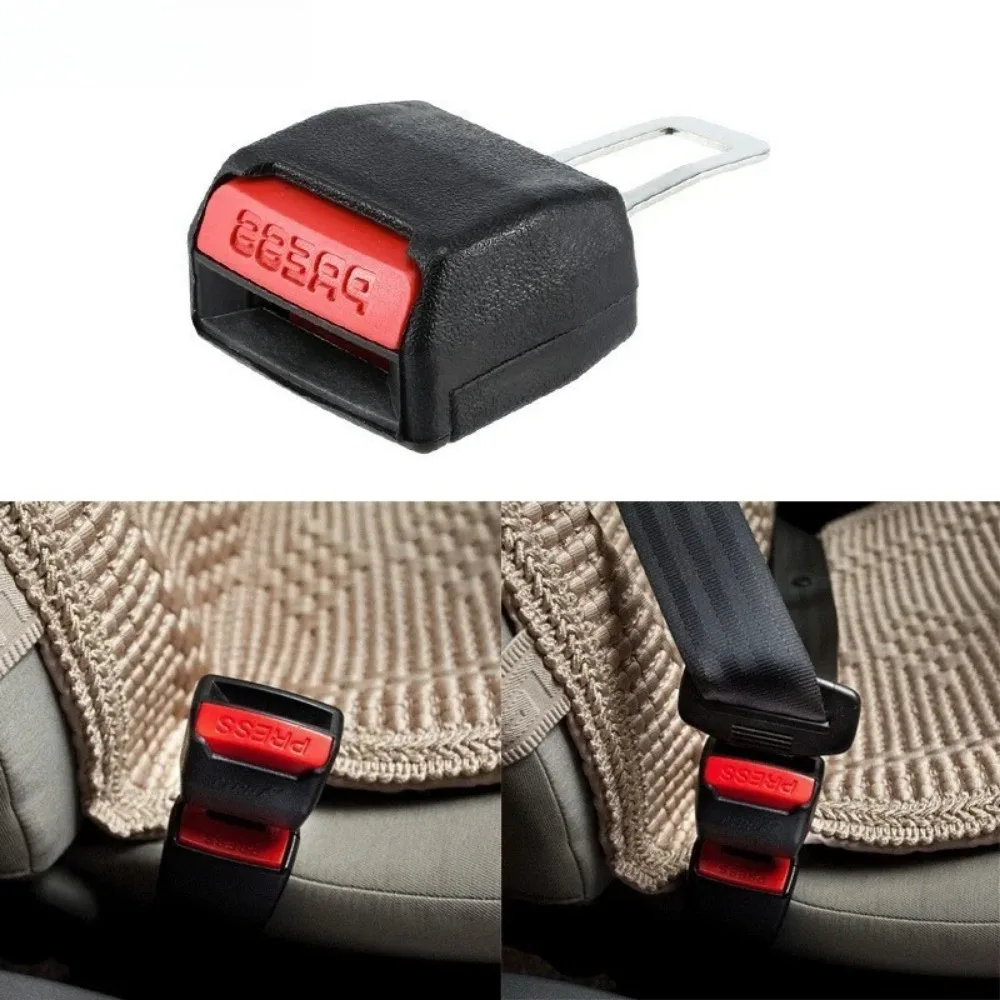 2pcs/4pcs Car Seat Belt Clip Extender Safety Seatbelt Lock Buckle Plug Thick Insert Socket Extender Safety Buckle