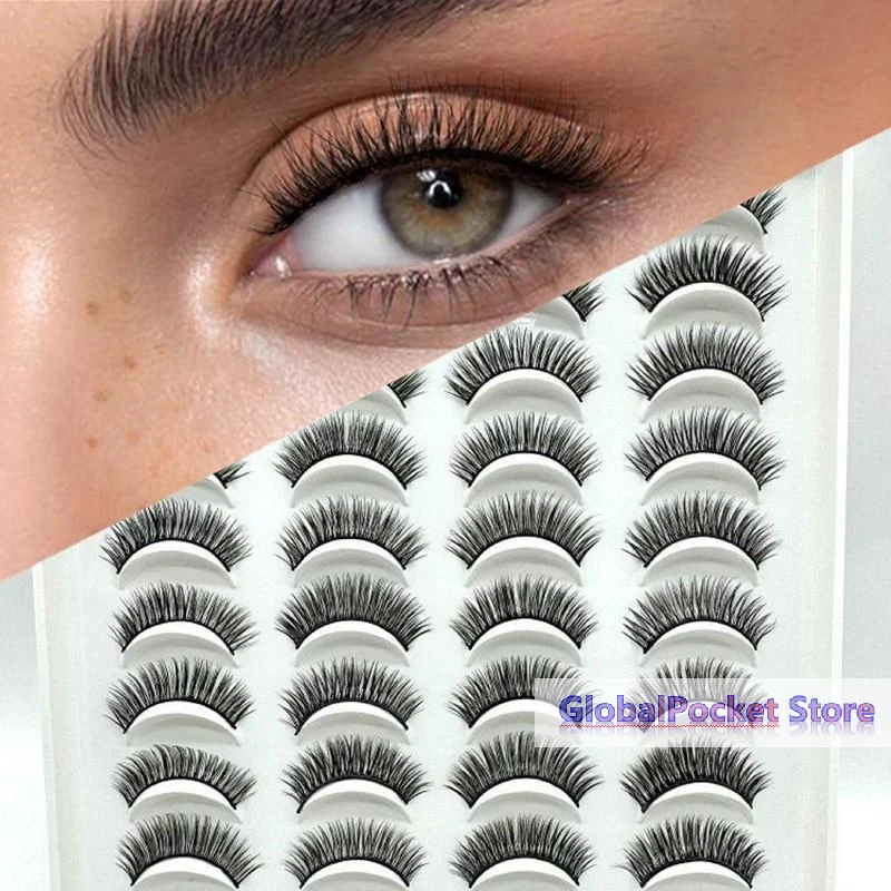 20 Pairs 3D Lashes Cat Eye Eyelashes Natural Hair False EyeLashes Long Dramatic Eye Makeup Fake Lashes Fluffy Cilios Lashes